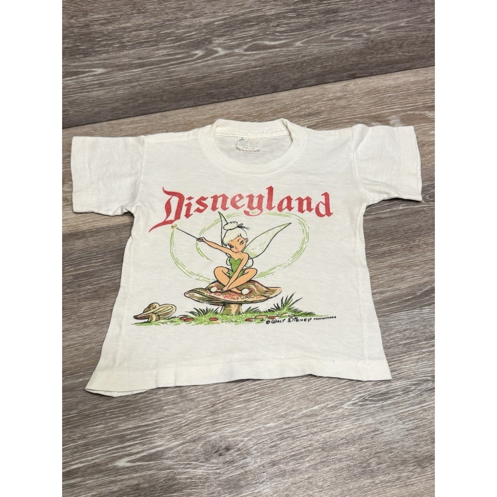 Vintage 1950s Tinker Bell Disney T-Shirt  Peter Pan Movie Promo Toddler Rare